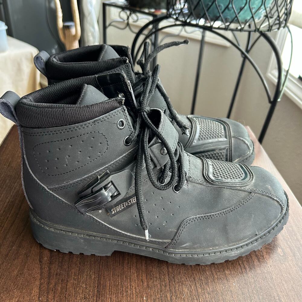 Street & Steel Valor Boots protective motorcycle footwear work-boot style size 9
